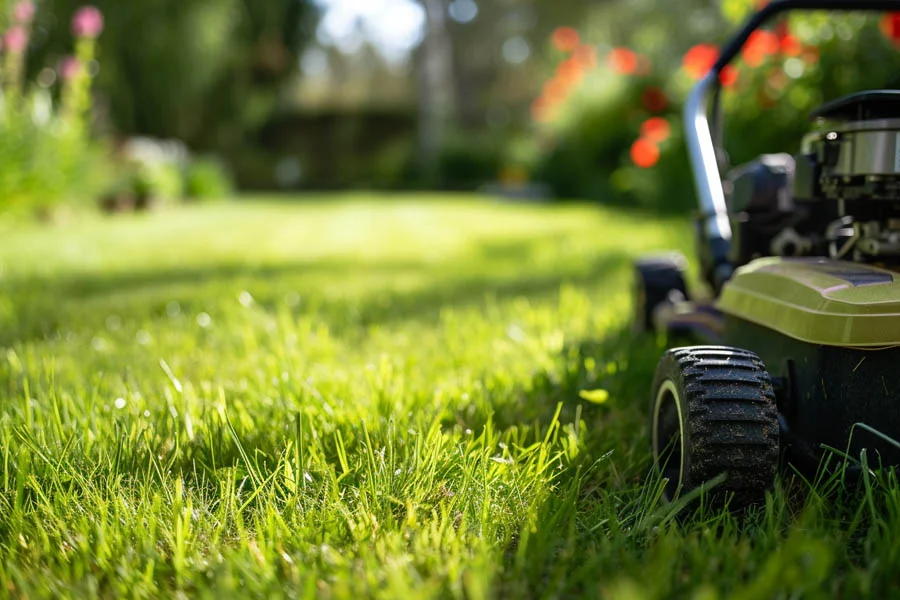 self powered lawn mower